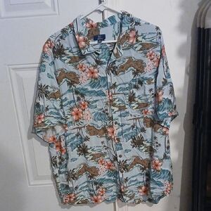 George Green and Brown Floral Shirt